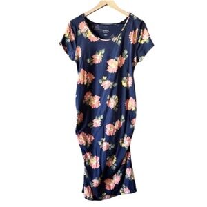 Women's Maternity L Isabel Ingrid & Isabel Short Sleeve T-Shirt Dress Floral